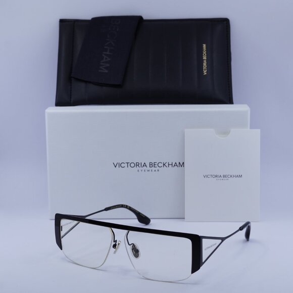 Victoria Beckham VB250S 001 Rectangle Sunglasses – Black/Gold/Transparent - Picture 4 of 9